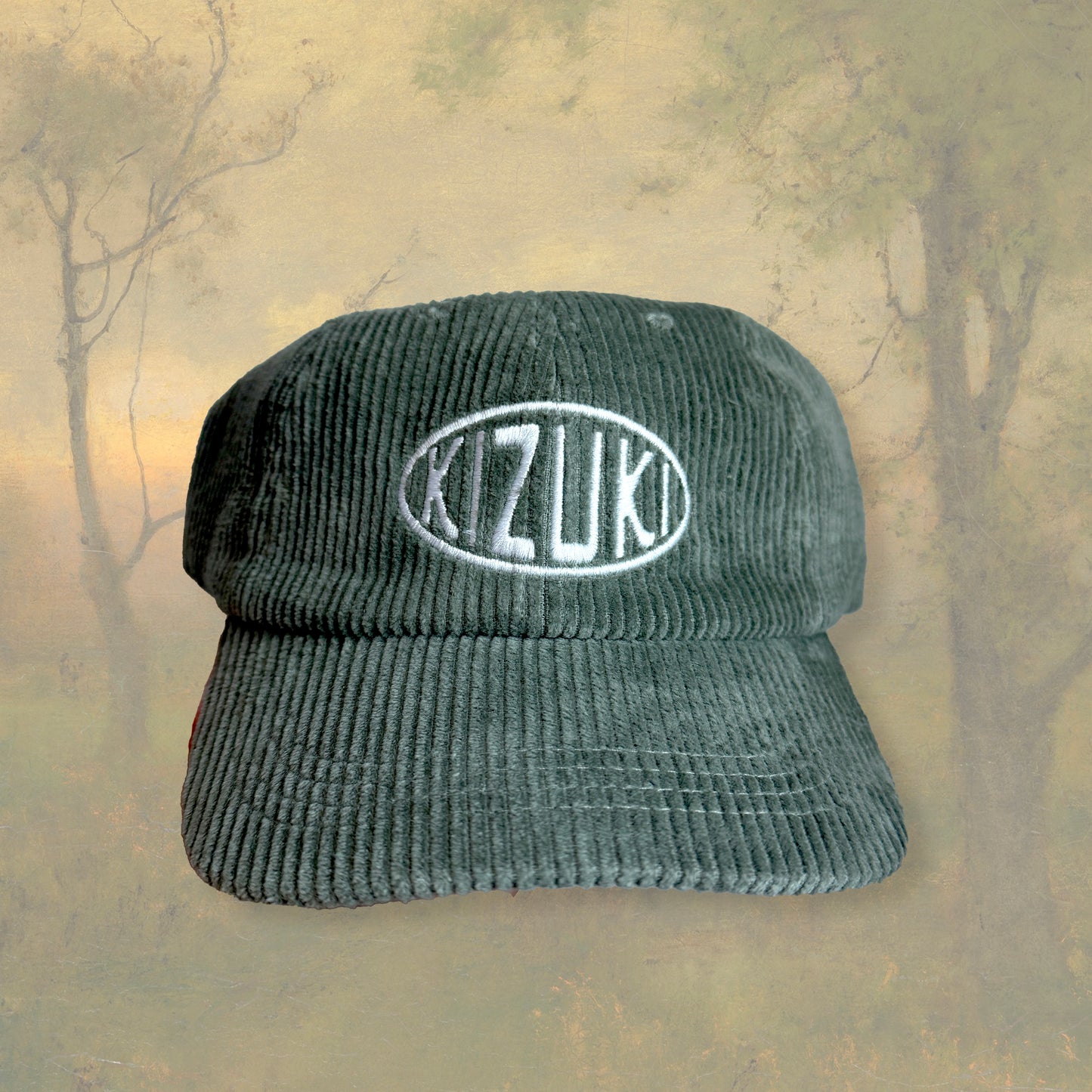 Ash Green Corduroy Dad Hat